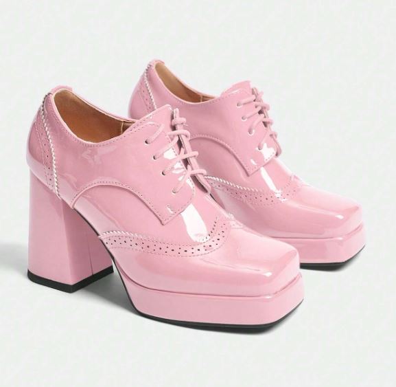 Chic Platform Pumps - Candy Red & Bubblegum Pink