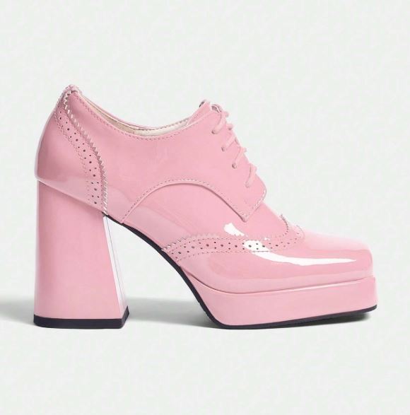 Chic Platform Pumps - Candy Red & Bubblegum Pink