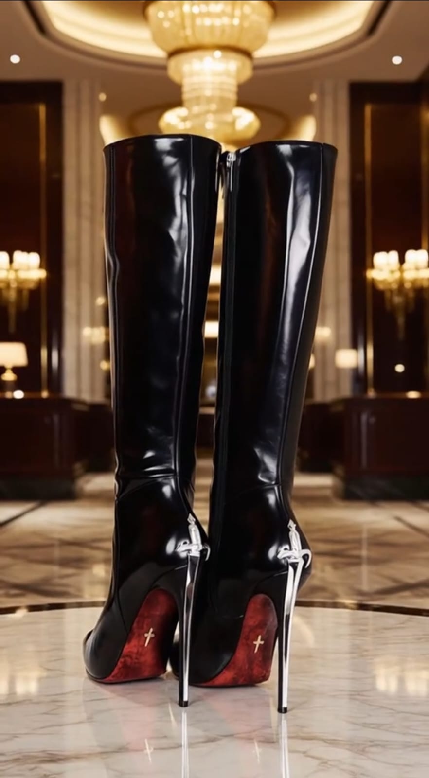 ⚜ CESARE PACIOTTI Knee High Boots - Golden & Silver - *LIMITED EDITION* Only 3 left ⚜