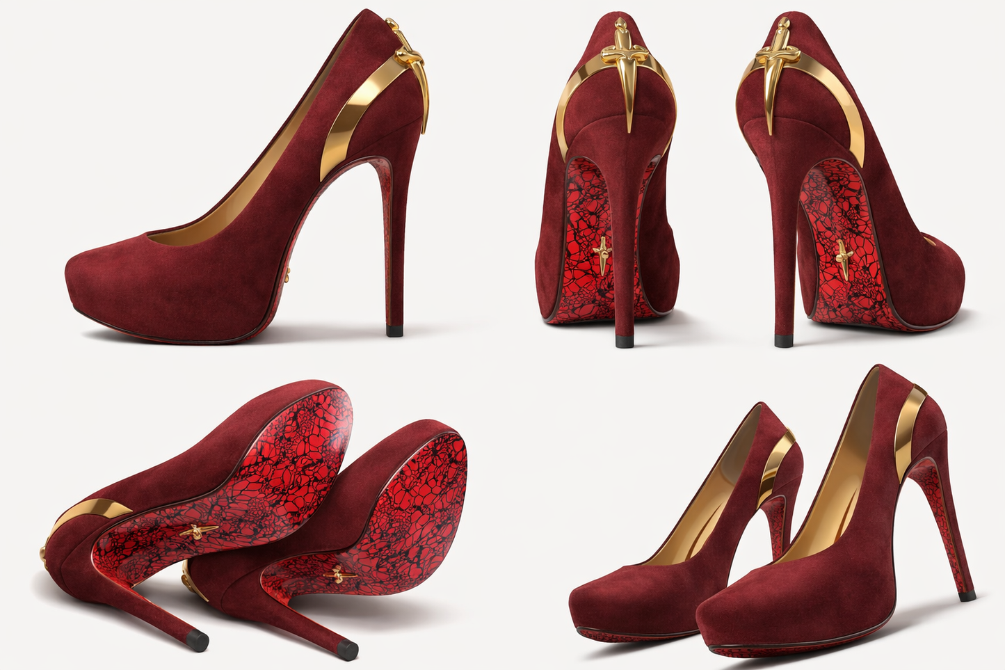 ⚜ CESARE PACIOTTI Golden, Red & Silver Cross Scepter  *LIMITED EDITION* Only 8 left ⚜