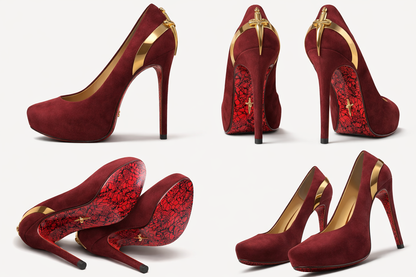 THE 3 VELVET TRINITY: CROSS SCEPTER IN RED, GOLD & SILVER — *ONLY 2 REMAIN*