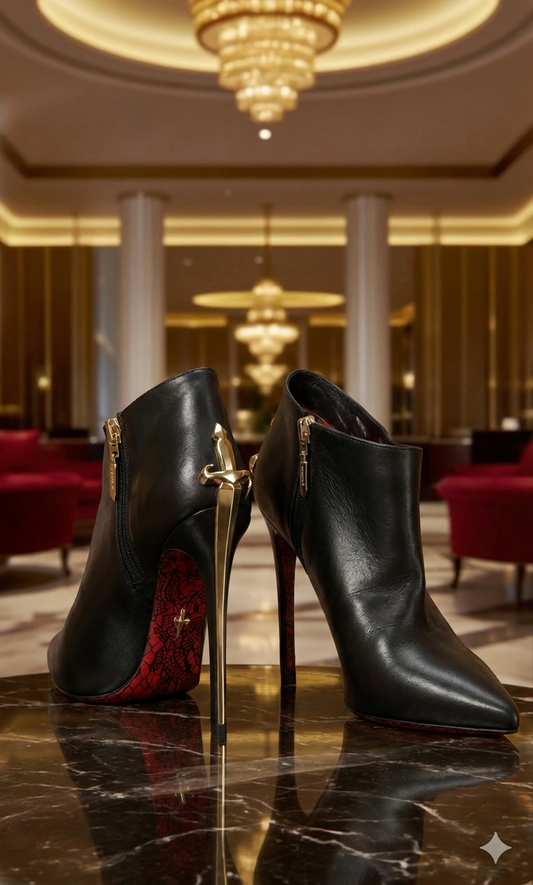 ⚔️ Signature Dagger Heel Ankle Boots⚔️ : Comes In Gold & Silver *LIMITED EDITION* Only 3 left