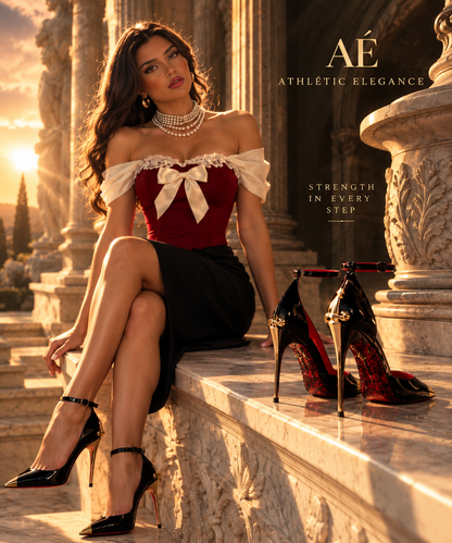 AURELIA’S TOUCH — GOLDEN TIP STILETTO (CHAMPAGNE & BLACK)