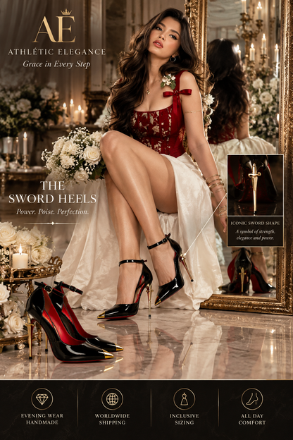 AURELIA’S TOUCH — GOLDEN TIP STILETTO (CHAMPAGNE & BLACK)