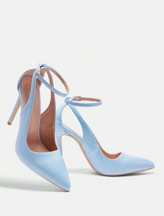 Korean-Inspired Women's Pointed-Toe High Heels with Straps