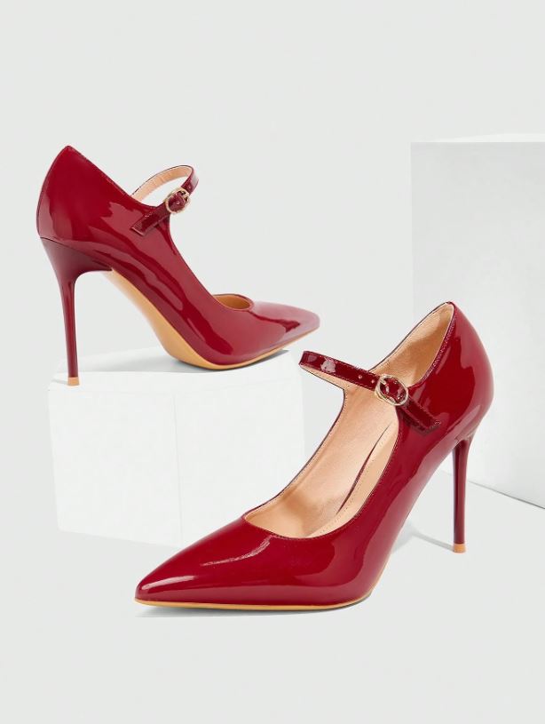 Sexy Classy Stiletto Heels  - Wine Red & Black - Perfect for Parties