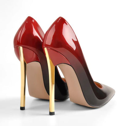 Midnight Flame Gold-Plated Heels