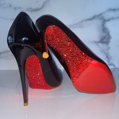 Exclusive Crystal Red Bottom - The Icon of Sophistication (BLACK)