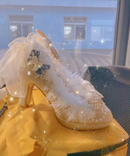 Belle’s Ballroom: Golden Glow Block Heel (Manwha Edition)