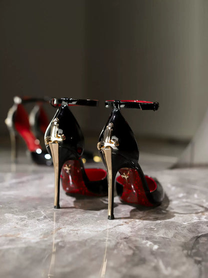 AURELIA’S TOUCH — GOLDEN TIP STILETTO (CHAMPAGNE & BLACK)