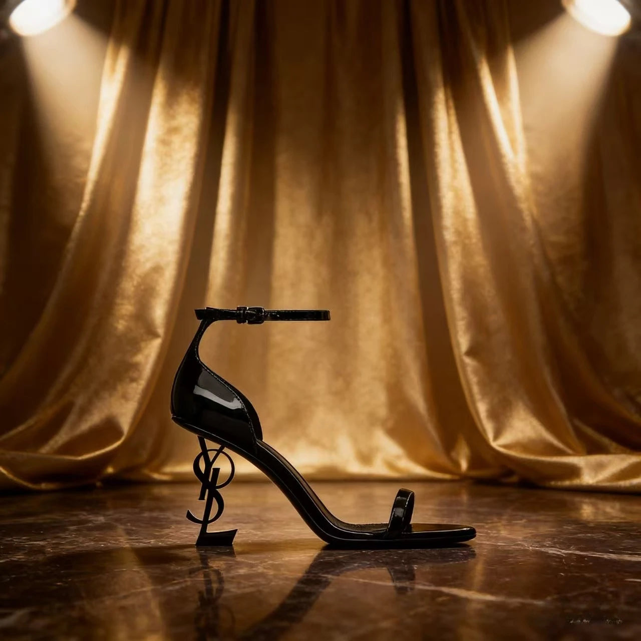 YSL-Inspired Gold-Plated Heels