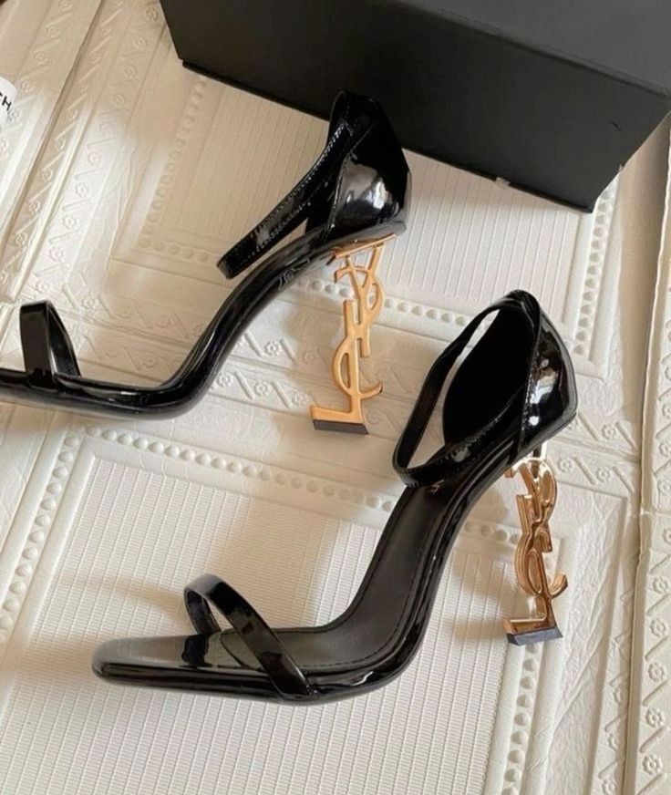 YSL-Inspired Gold-Plated Heels