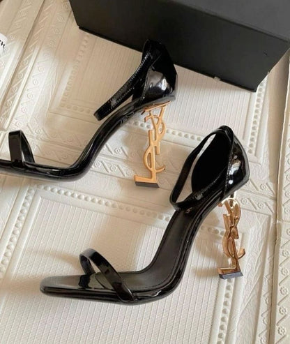 YSL-Inspired Gold-Plated Heels