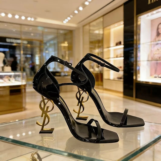 YSL-Inspired Gold-Plated Heels