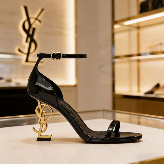 YSL-Inspired Gold-Plated Heels