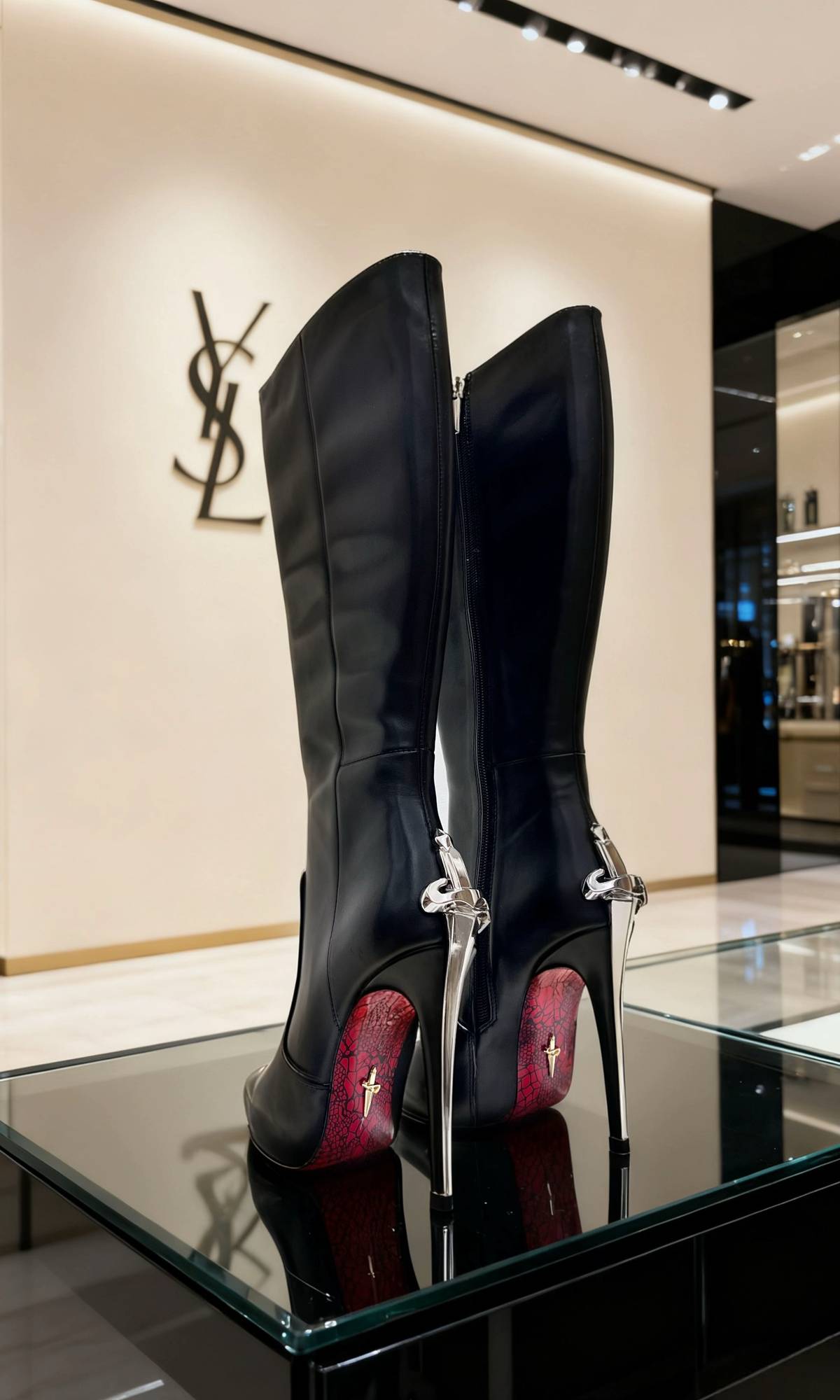 ⚜ CESARE PACIOTTI Knee High Boots - Golden & Silver - *LIMITED EDITION* Only 3 left ⚜