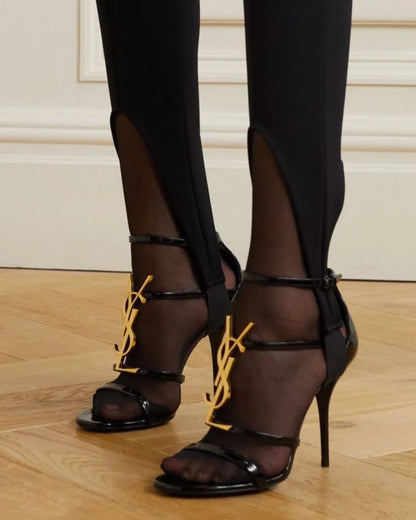 YSL-Inspired Cassandra Open-Toe Stiletto Heels: A Touch of Luxe