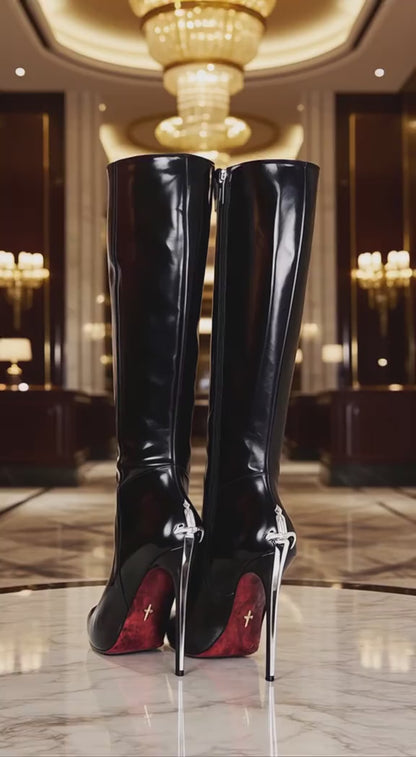 ⚜ CESARE PACIOTTI Knee High Boots - Golden & Silver - *LIMITED EDITION* Only 3 left ⚜