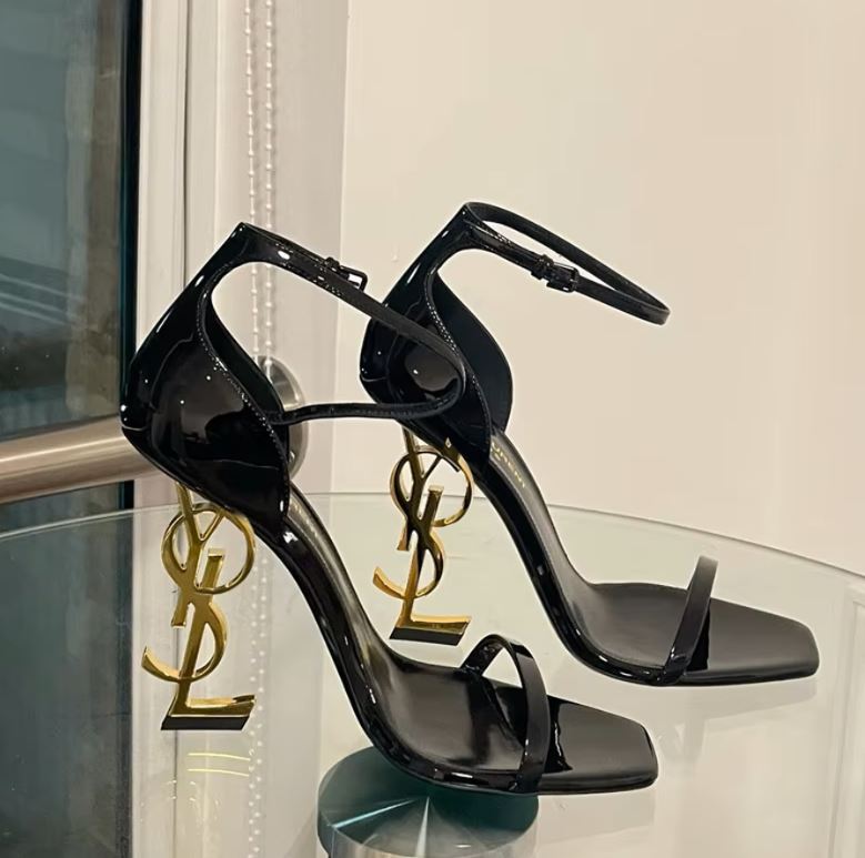 YSL-Inspired Gold-Plated Heels