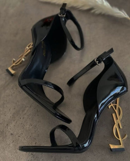 YSL-Inspired Gold-Plated Heels